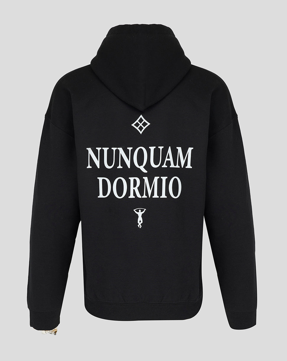 Harlequins Unisex 25/26 Nunquam Dormio Hoodie - Black