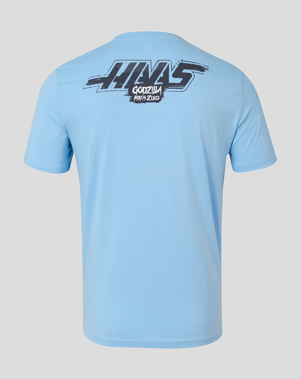 Haas X Godzilla Unisex Minus Zero Roundel T-Shirt - Blue