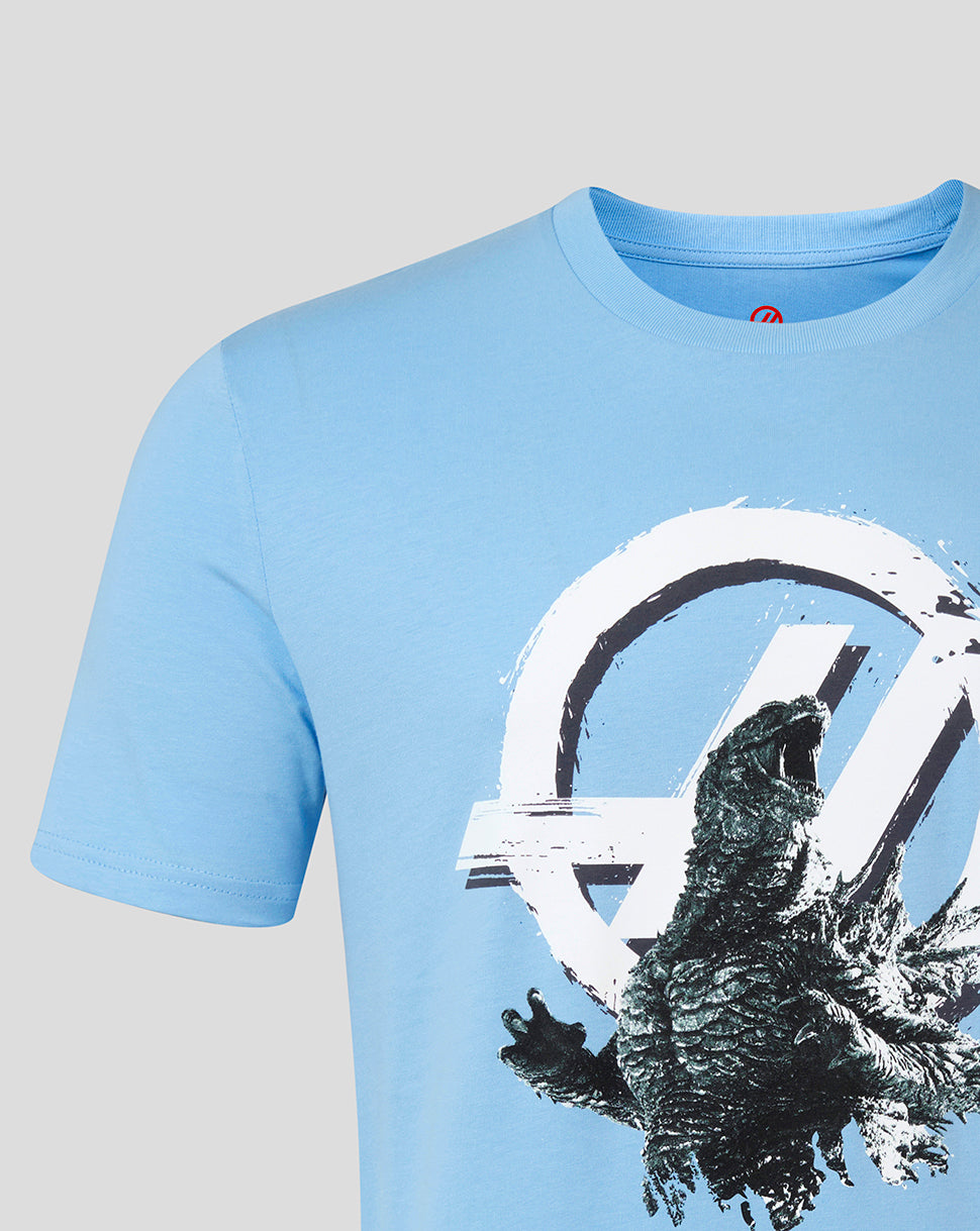 Haas X Godzilla Unisex Minus Zero Roundel T-Shirt - Blue