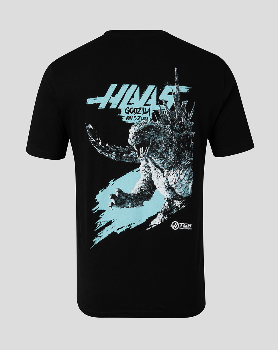 Haas X Godzilla Unisex Minus Zero Large Back Print T-Shirt - Black