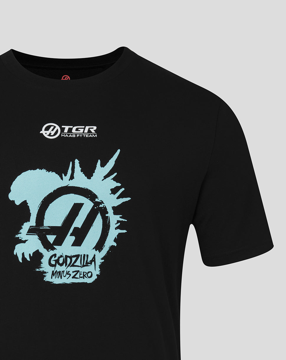 Haas X Godzilla Unisex Minus Zero Large Back Print T-Shirt - Black