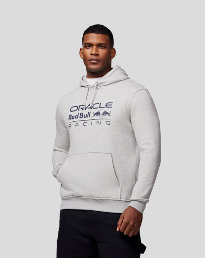 Oracle Red Bull Racing Unisex Core Overhead Hoodie - Mono Logo - Grey Marl