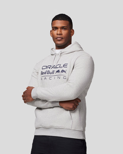 Oracle Red Bull Racing Unisex Core Overhead Hoodie - Mono Logo - Grey Marl