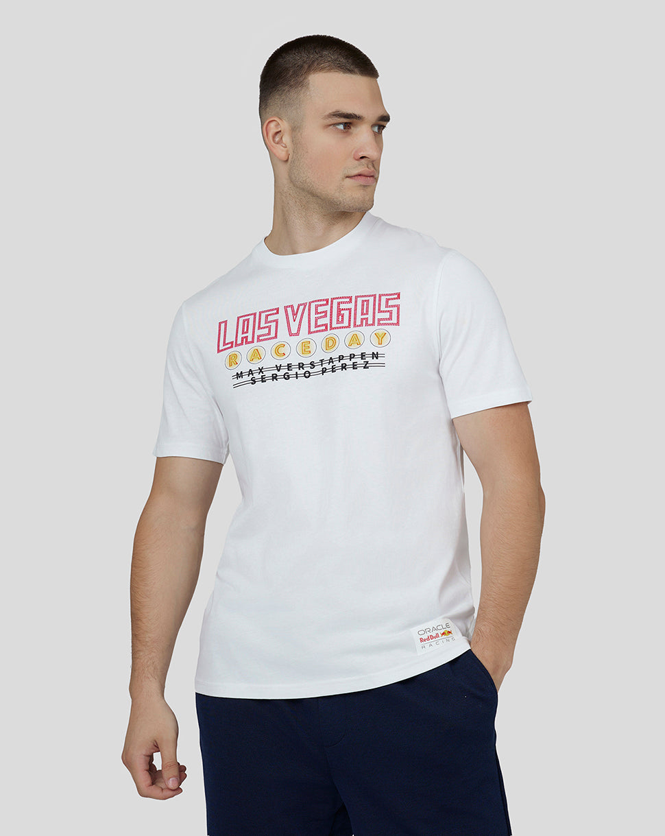 Oracle Red Bull Racing Unisex Short Sleeve T-Shirt Las Vegas - White - White