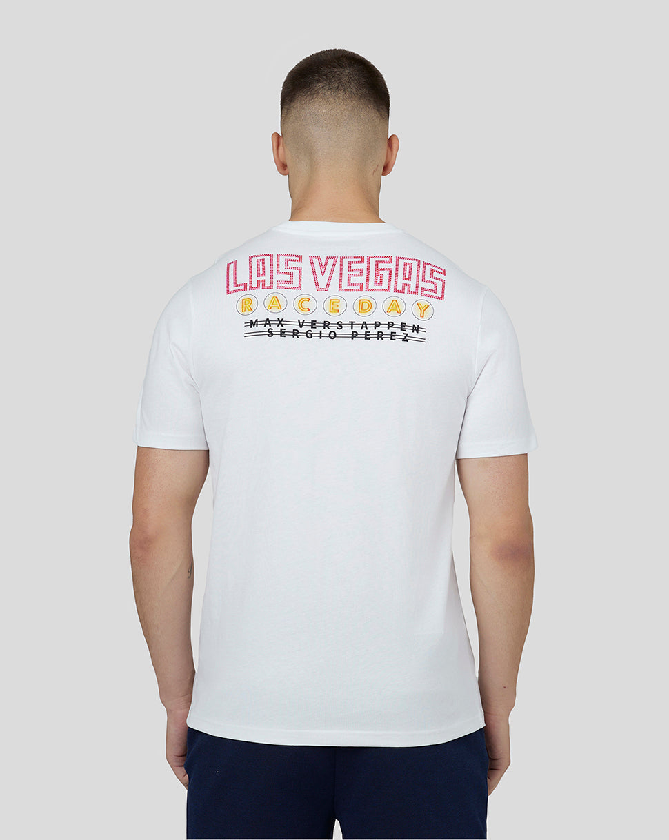 Oracle Red Bull Racing Unisex Short Sleeve T-Shirt Las Vegas - White - White