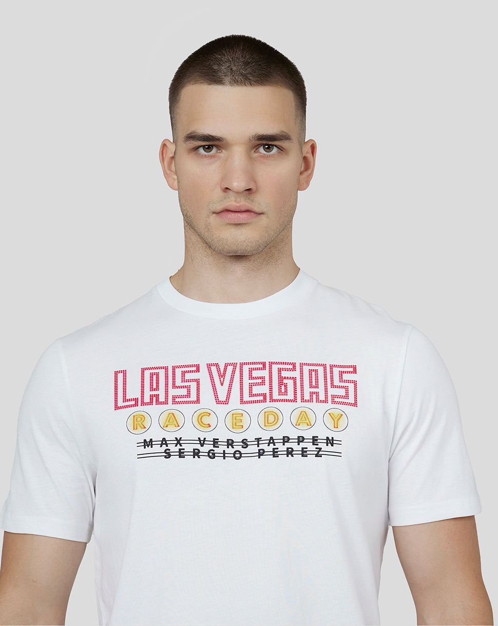 Oracle Red Bull Racing Unisex Short Sleeve T-Shirt Las Vegas - White - White