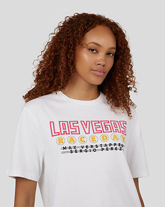 Oracle Red Bull Racing Unisex Short Sleeve T-Shirt Las Vegas - White - White