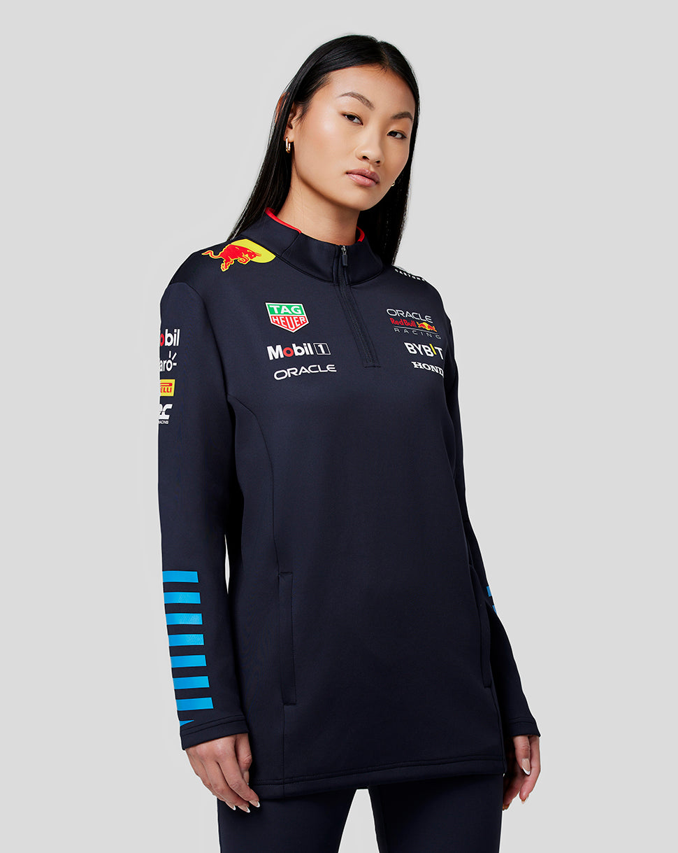 Oracle Red Bull Racing Unisex Official Teamline 1/4 Zip Midlayer - Night Sky - Night Sky