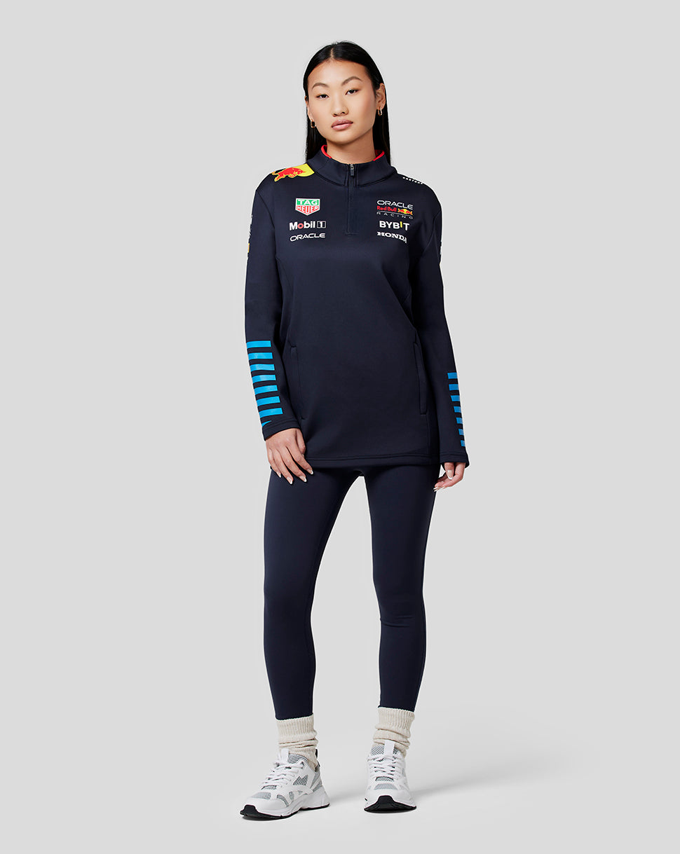 Oracle Red Bull Racing Unisex Official Teamline 1/4 Zip Midlayer - Night Sky - Night Sky