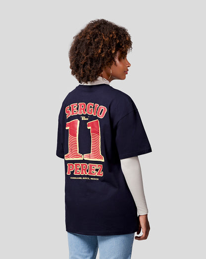 Oracle Red Bull Racing Unisex Checo Vintage Oversized Tee - Night Sky