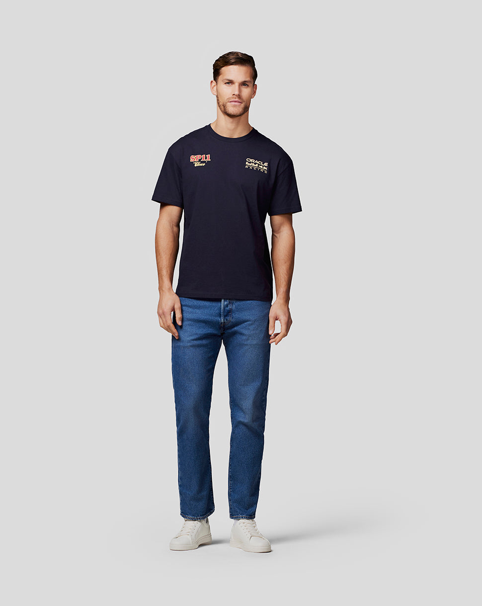 Oracle Red Bull Racing Unisex Checo Vintage Oversized Tee - Night Sky