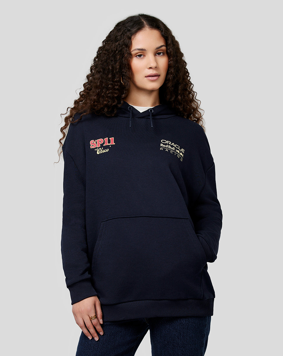 Oracle Red Bull Racing Unisex Checo Vintage Oversized Hoodie - Night Sky