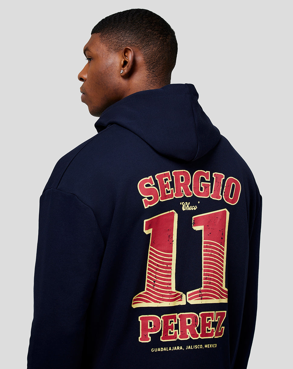 Oracle Red Bull Racing Unisex Checo Vintage Oversized Hoodie - Night Sky