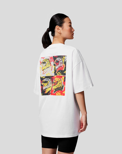 Oracle Red Bull Racing Unisex Max Pop Art Oversized Tee - Bright White