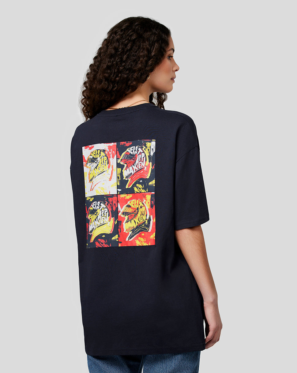 Oracle Red Bull Racing Unisex Max Pop Art Oversized Tee - Night Sky