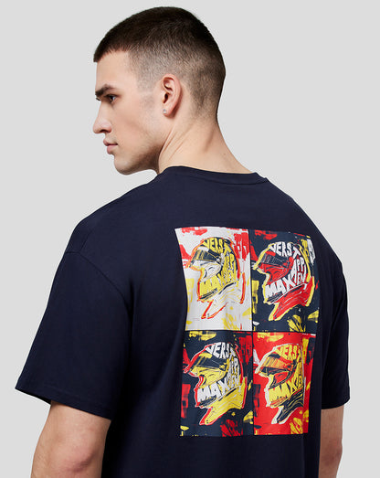 Oracle Red Bull Racing Unisex Max Pop Art Oversized Tee - Night Sky