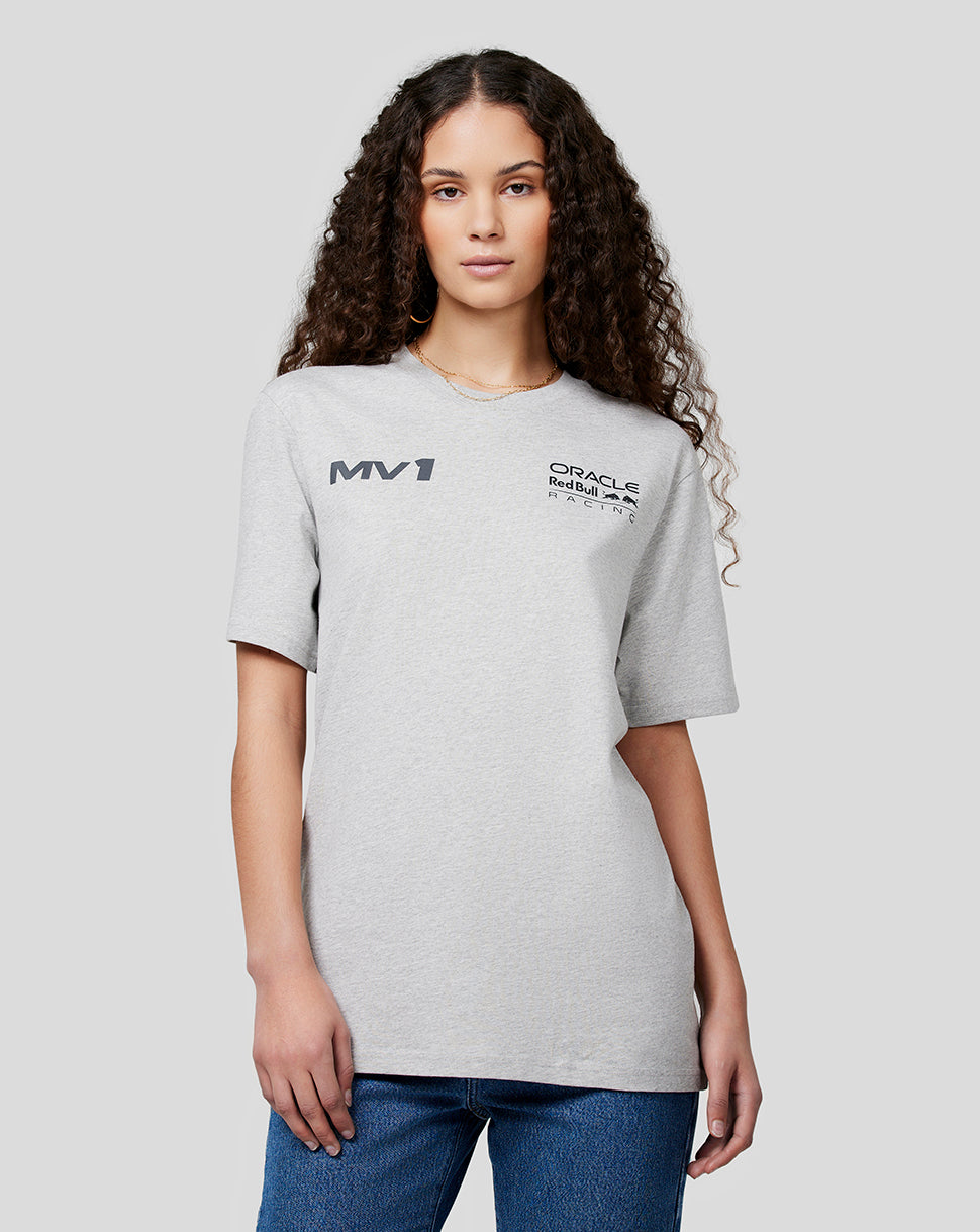 Oracle Red Bull Racing Unisex Max Helmet Tee - Grey Marl - Grey Marl