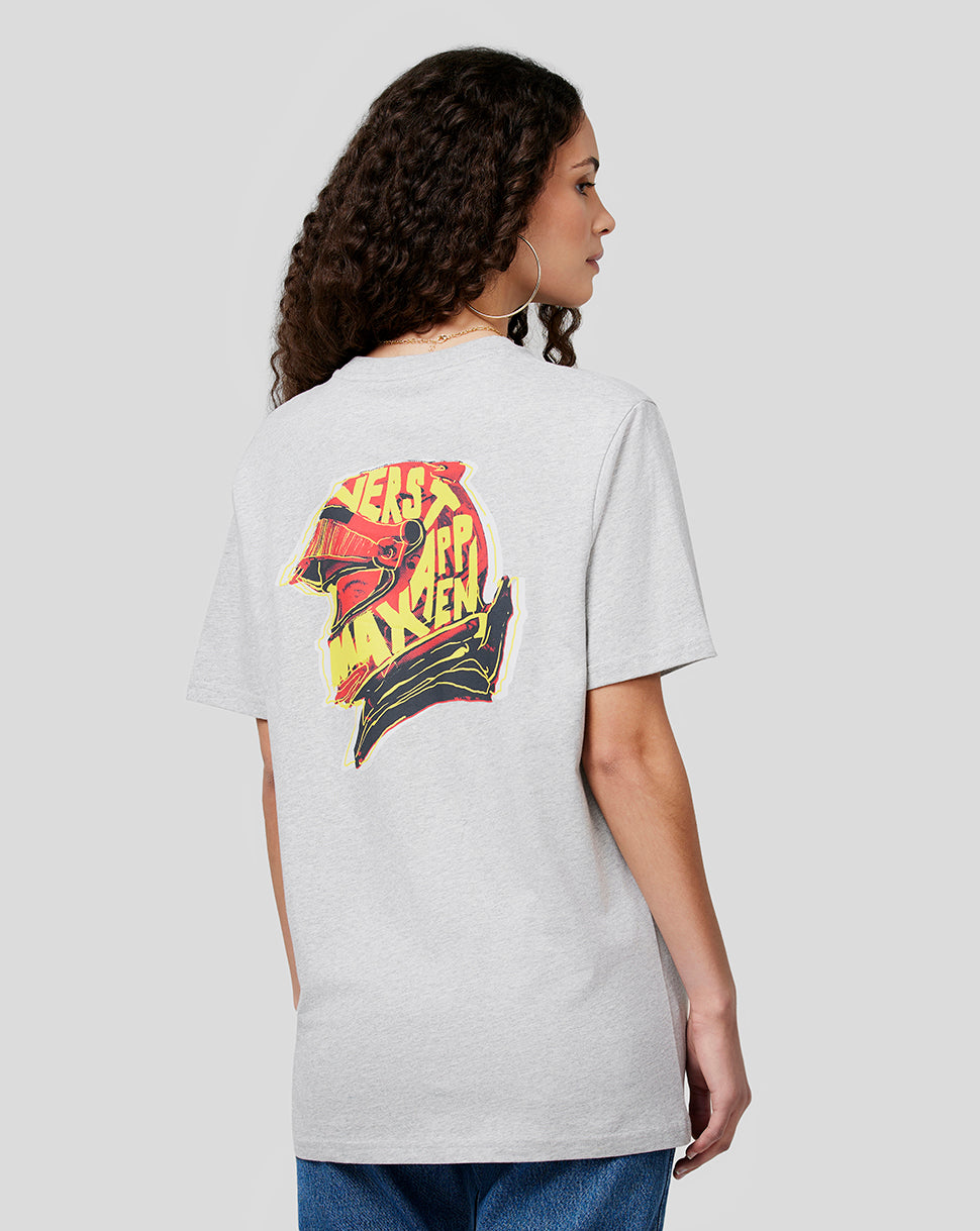 Oracle Red Bull Racing Unisex Max Helmet Tee - Grey Marl - Grey Marl