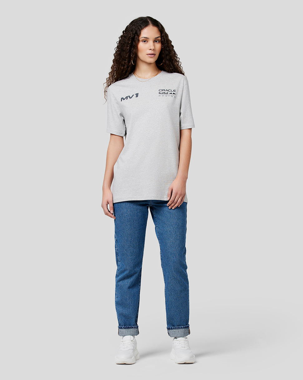 Oracle Red Bull Racing Unisex Max Helmet Tee - Grey Marl - Grey Marl