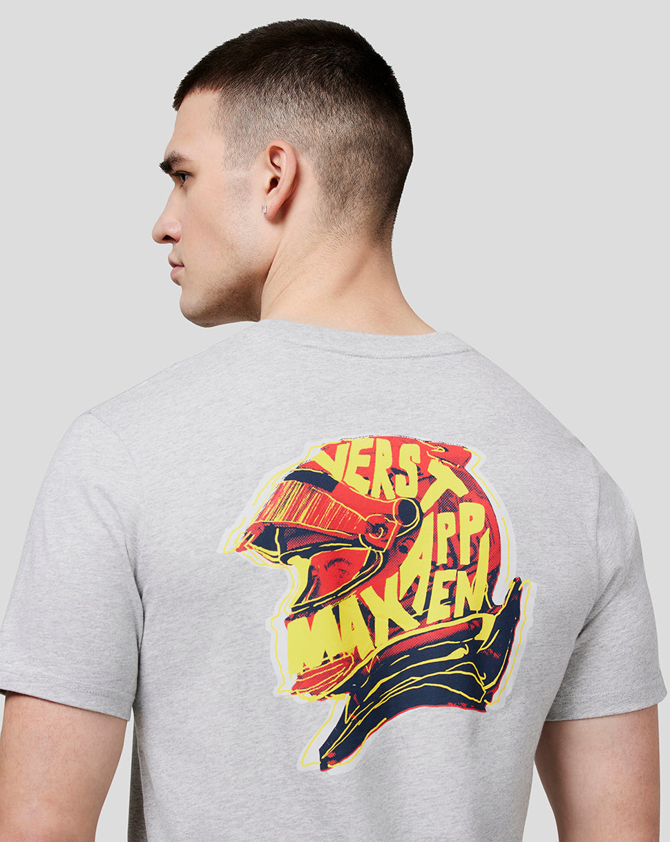 Oracle Red Bull Racing Unisex Max Helmet Tee - Grey Marl - Grey Marl