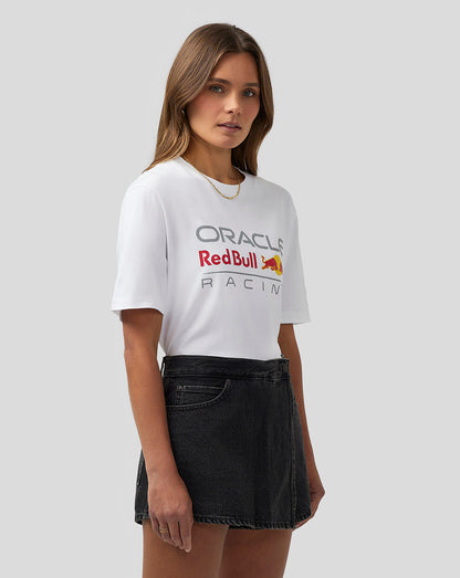 Oracle Red Bull Racing Unisex Linear Graphic Tee - White