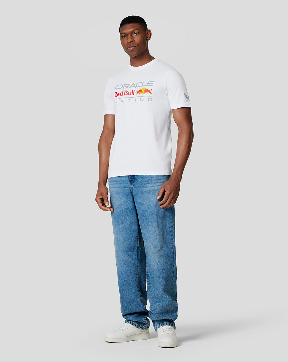 Oracle Red Bull Racing Unisex Linear Graphic Tee - White