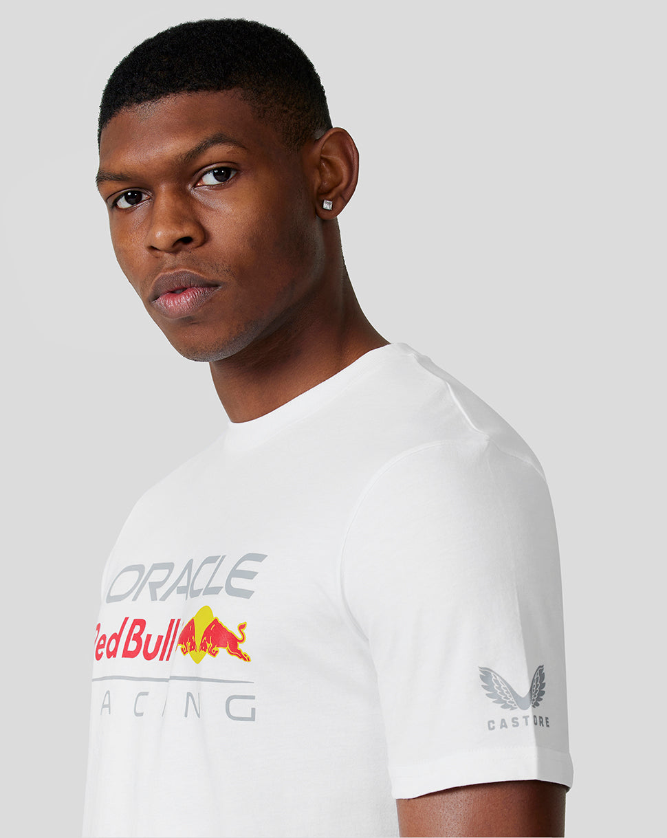 Oracle Red Bull Racing Unisex Linear Graphic Tee - White