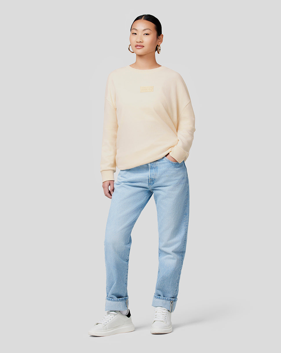 Oracle Red Bull Racing Unisex Tonal Oversized Crew Neck - Ecru - Ecru