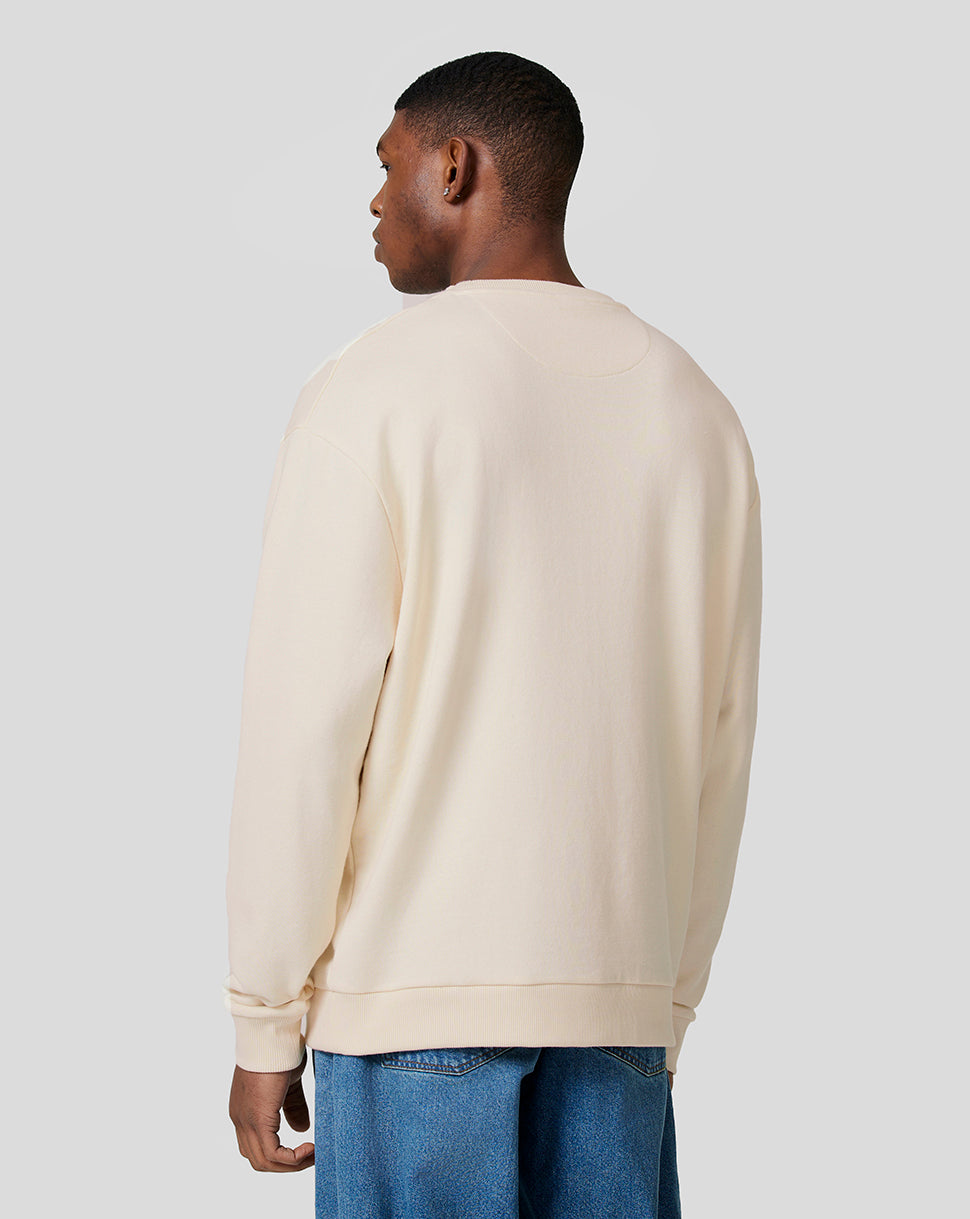 Oracle Red Bull Racing Unisex Tonal Oversized Crew Neck - Ecru - Ecru