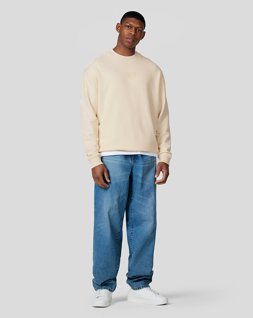 Oracle Red Bull Racing Unisex Tonal Oversized Crew Neck - Ecru - Ecru