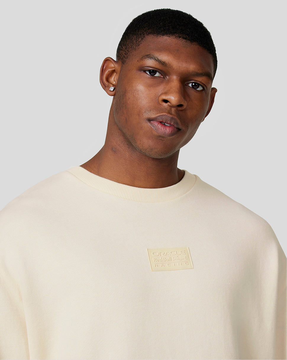 Oracle Red Bull Racing Unisex Tonal Oversized Crew Neck - Ecru - Ecru