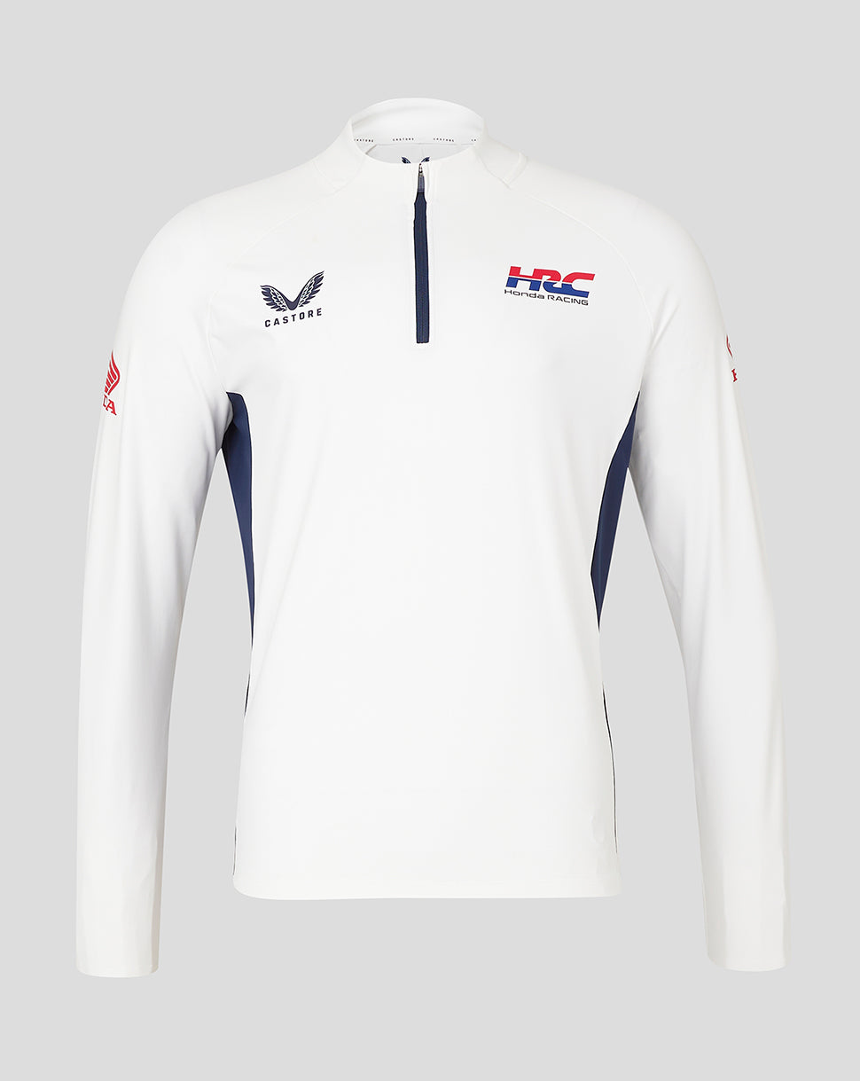 Unisex Honda Hrc Quarter Zip Top - Bright White - Bright White