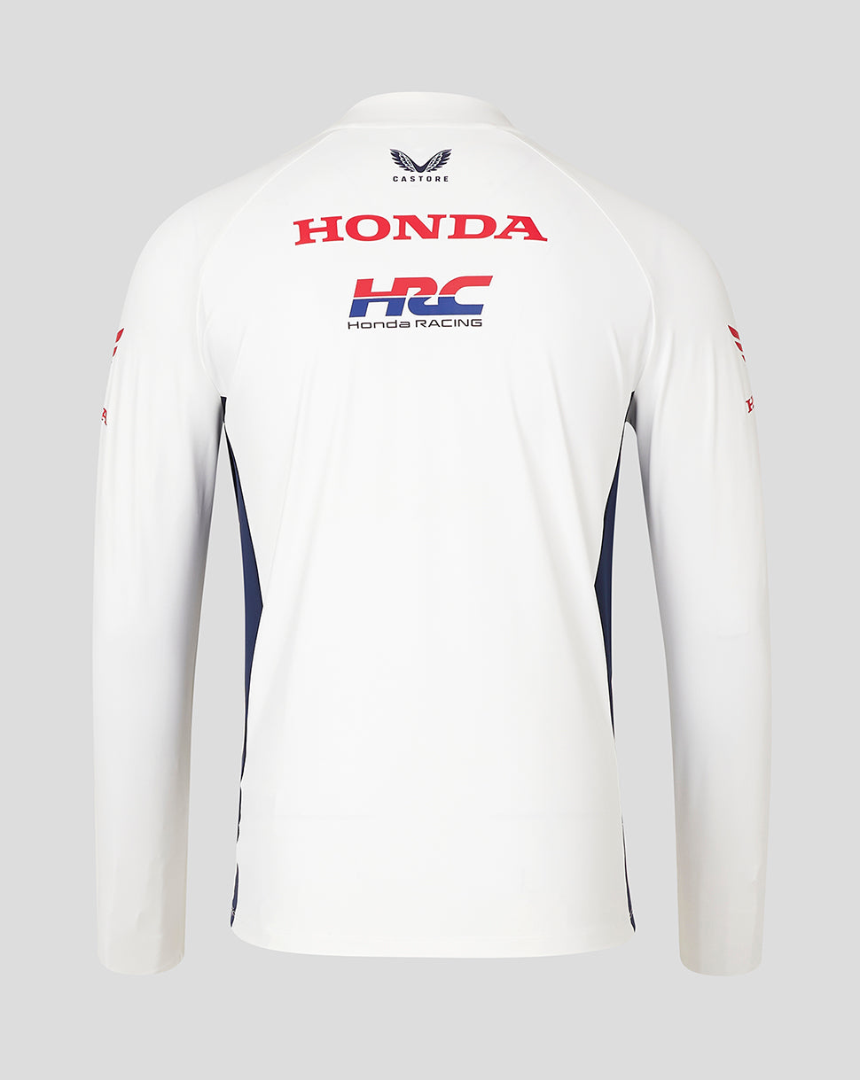 Unisex Honda Hrc Quarter Zip Top - Bright White - Bright White