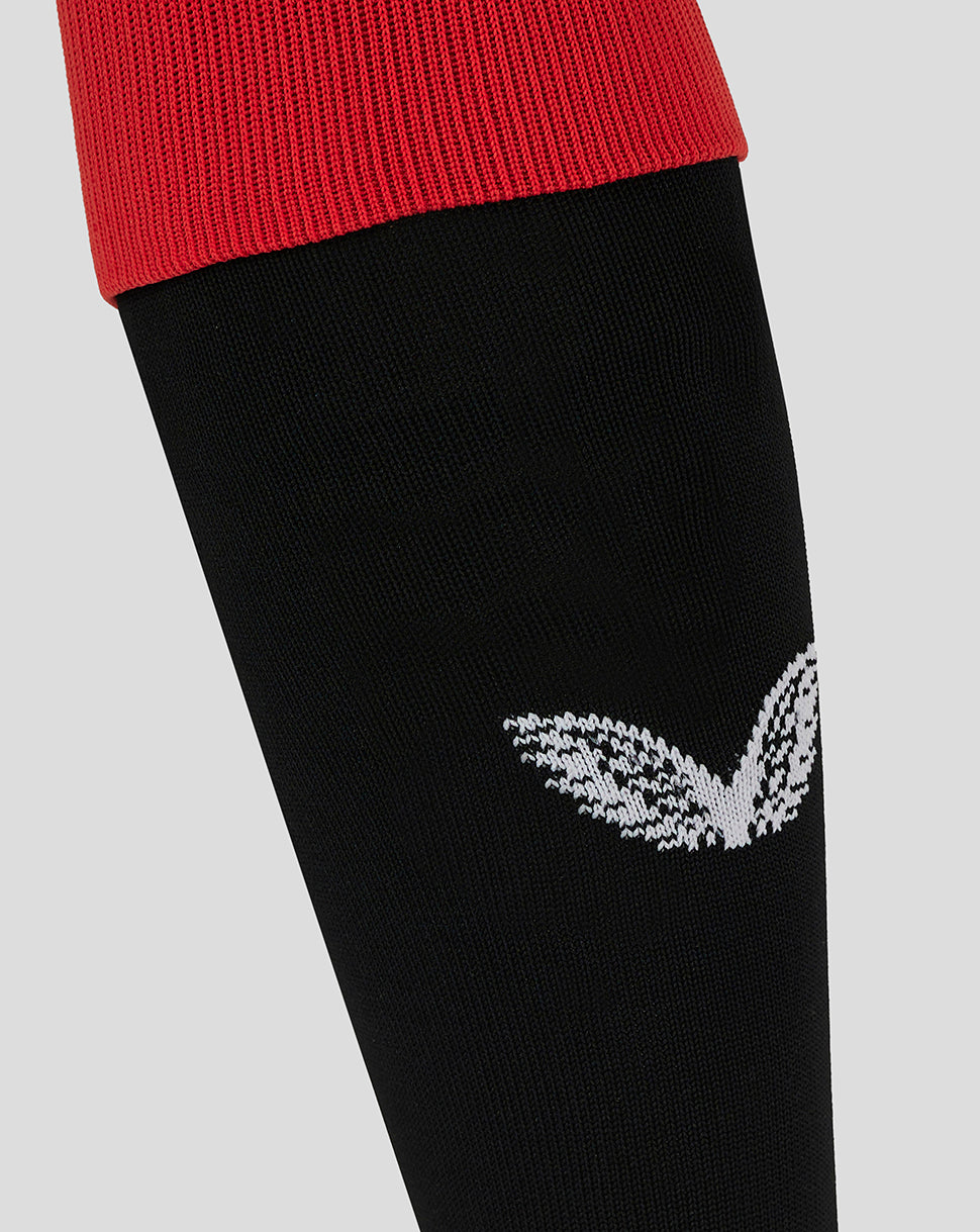 Rangers FC Junior 24/25 Home Sock - Black/Red