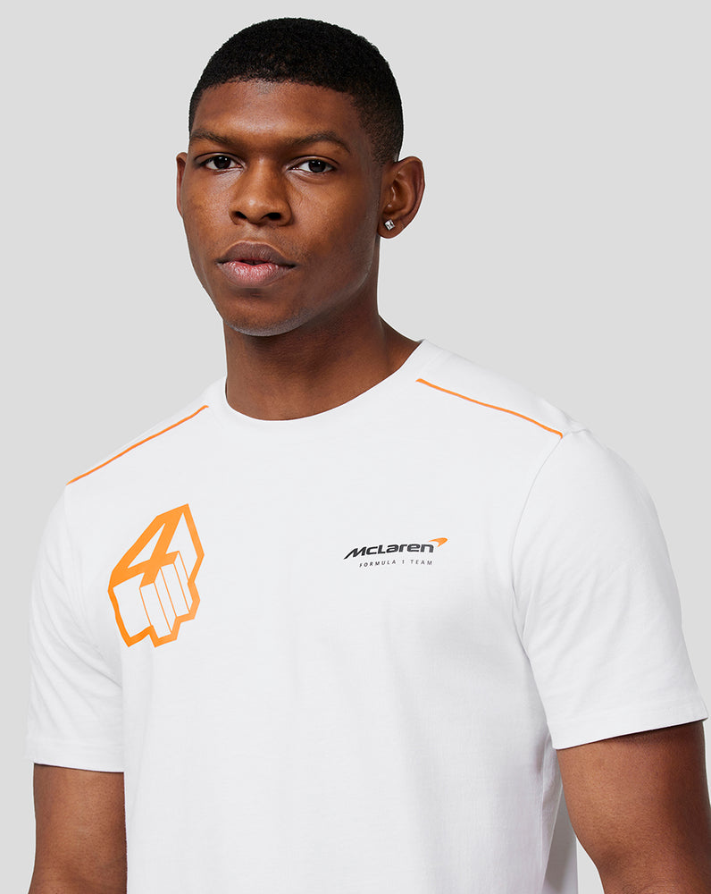 McLaren Unisex Core Driver T-Shirt Lando Norris - Brilliant White