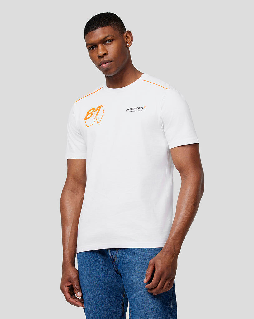 McLaren Unisex Core Driver T-Shirt Oscar Piastri - Brilliant White