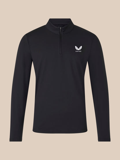 Unisex 1/4 Zip - Black/ White