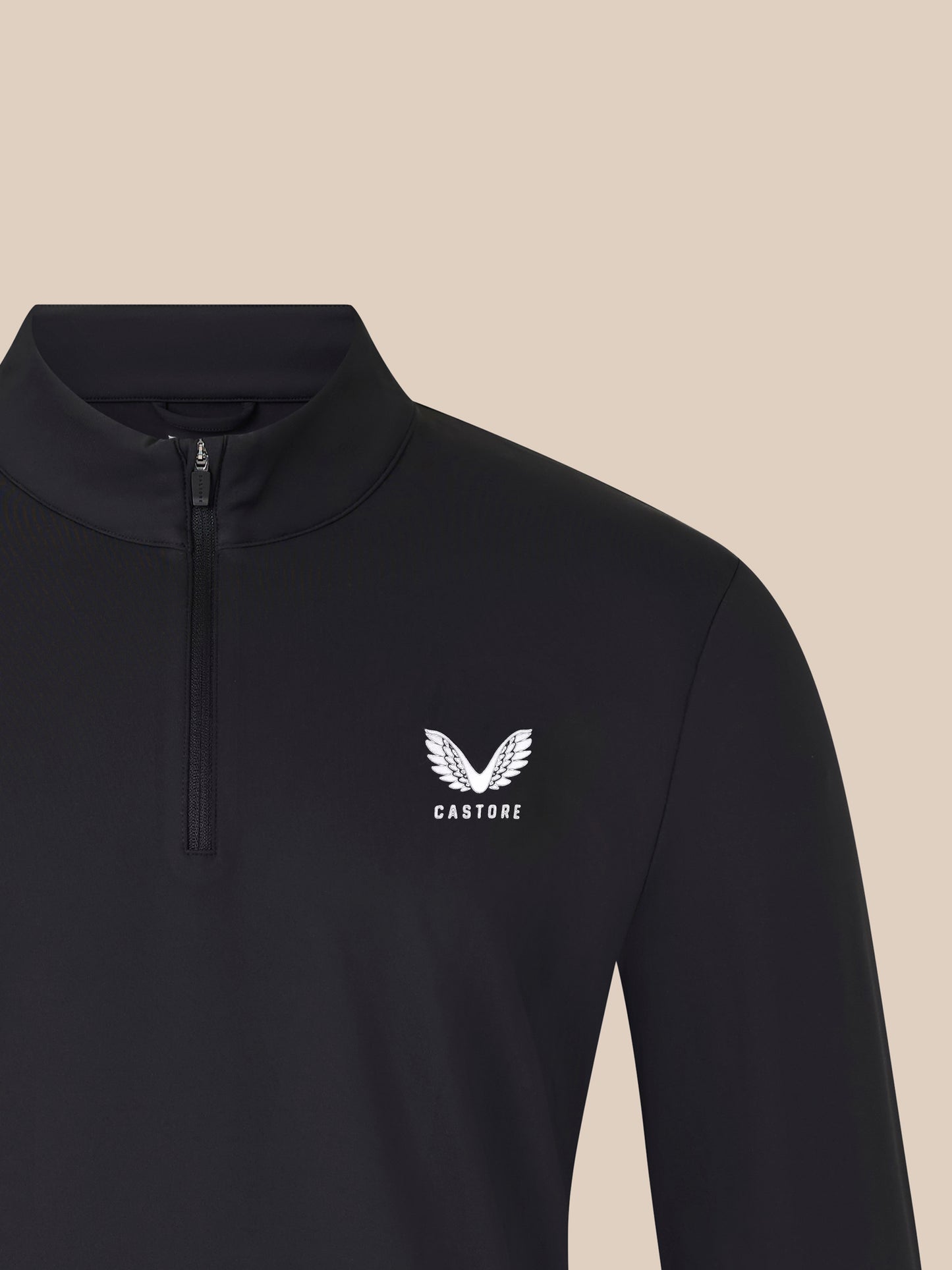 Unisex 1/4 Zip - Black/ White