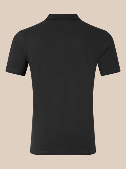 Unisex Short Sleeve Cotton Polo - Black