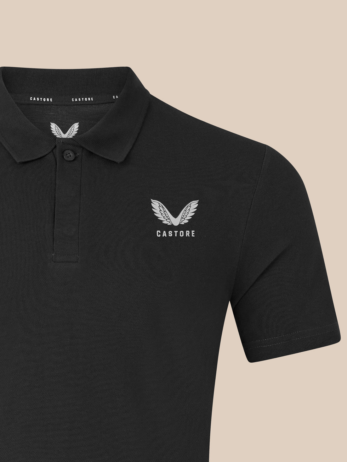Unisex Short Sleeve Cotton Polo - Black - Black