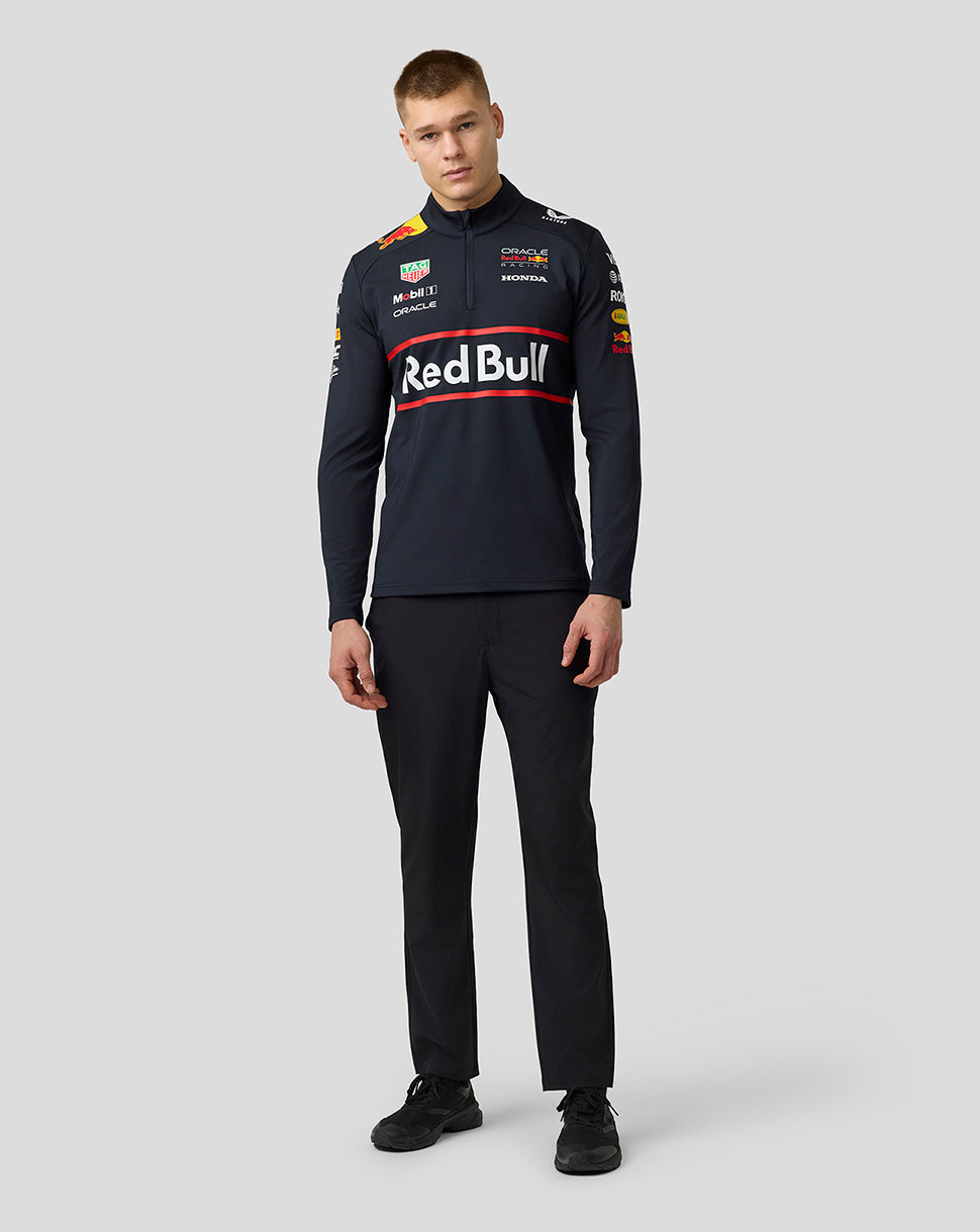 Oracle Red Bull Racing Unisex Teamline 1/4 Zip Midlayer - Night Sky - Night Sky