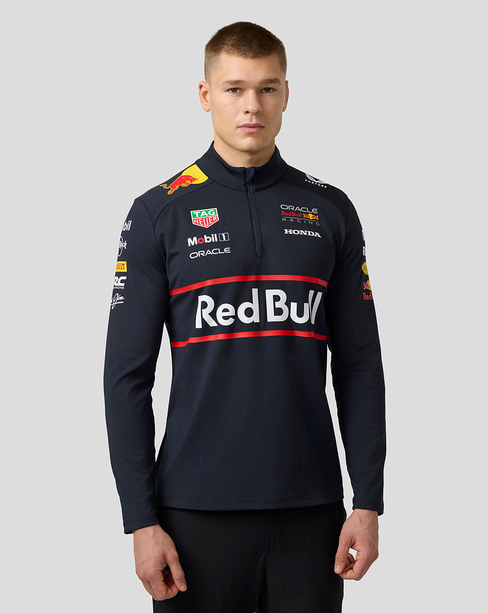 Oracle Red Bull Racing Unisex Teamline 1/4 Zip Midlayer - Night Sky - Night Sky