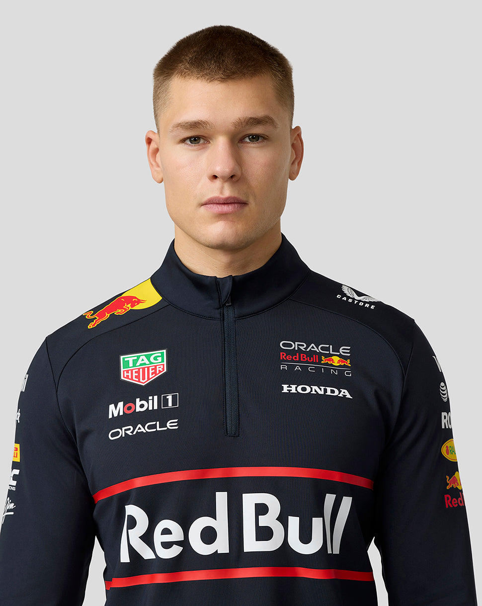 Oracle Red Bull Racing Unisex Teamline 1/4 Zip Midlayer - Night Sky - Night Sky