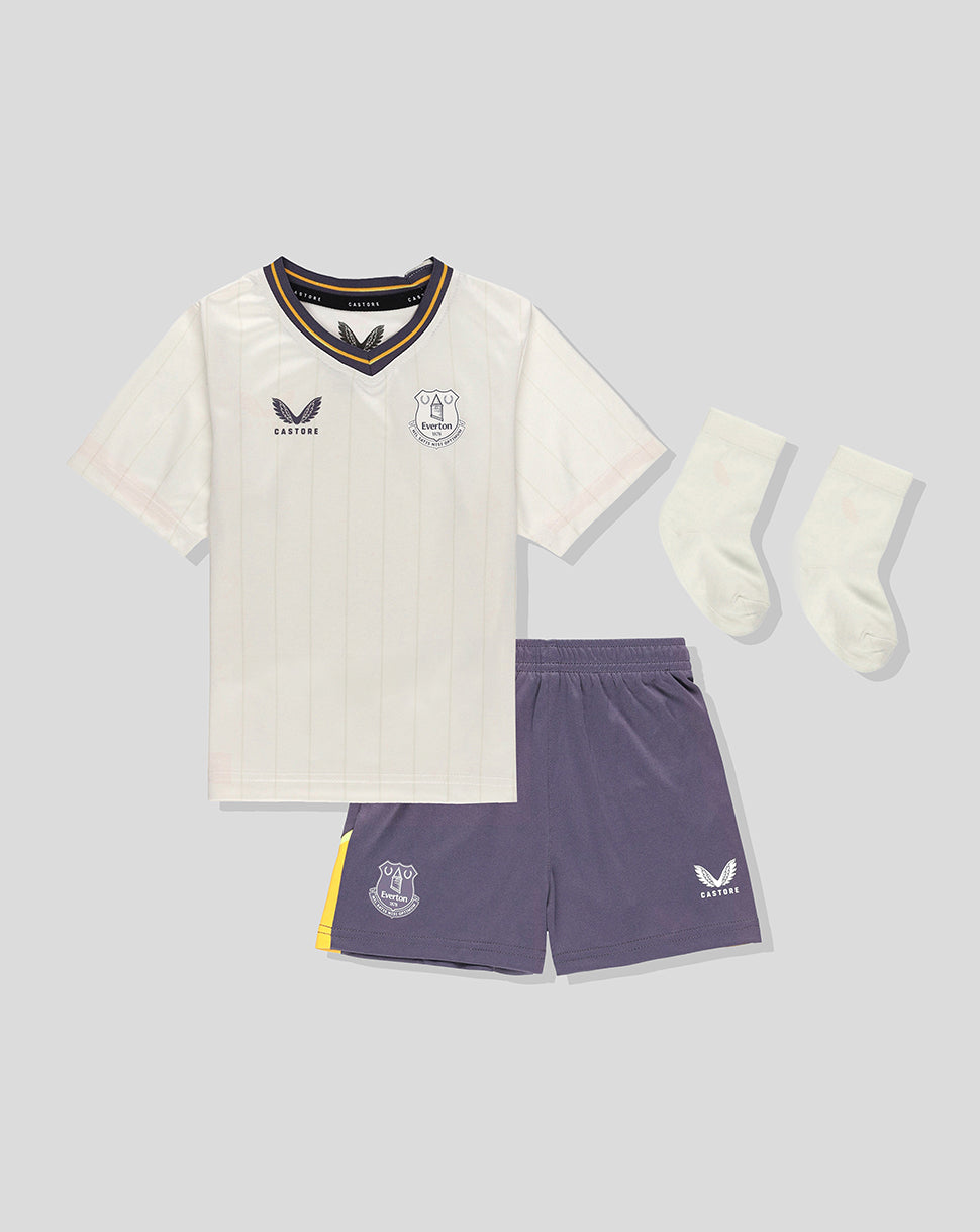 Everton 24/25 Third Nested Baby Kit - White/Grey