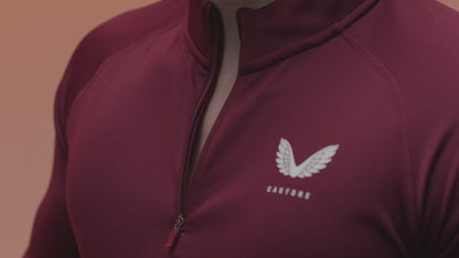 Adapt Training 1/4 Zip Top - Burgundy