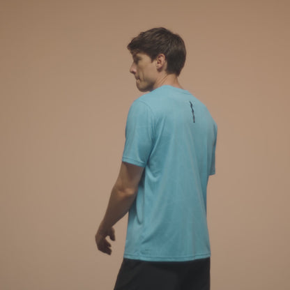 Flow Training Engineered Knit T-Shirt - Cool Blue/Black
