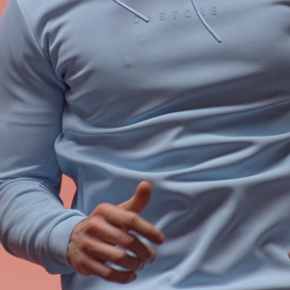 Men’s Flex Long Sleeve Hoodie -  Blue