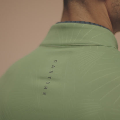 Golf Club Classic 1/4 Zip Debossed Top - Thyme
