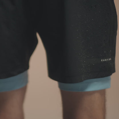 Flow 2-in-1 Shorts - Black/Cool Blue