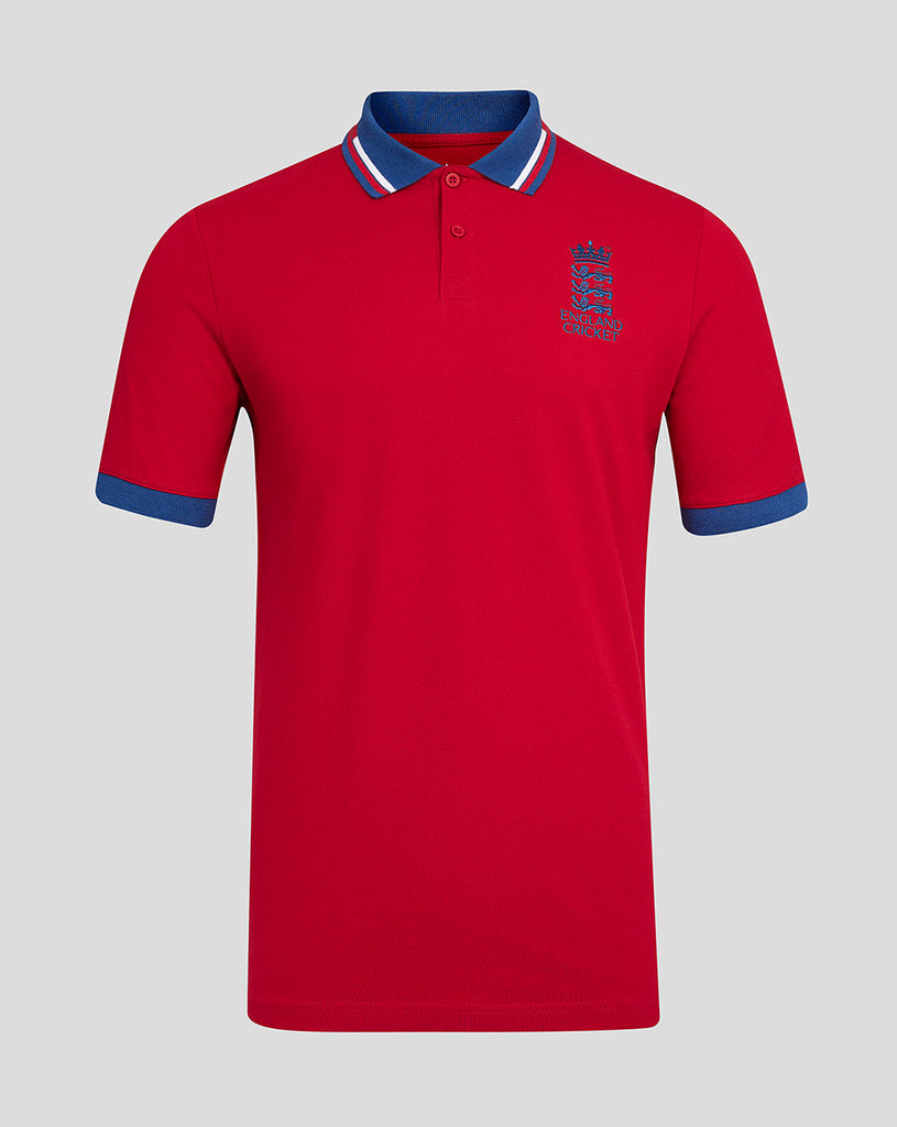 England Cricket Men's Core Polo - Red